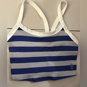 (NWT) FP Movement Striped Crop Tank Electric Shock Blue XL